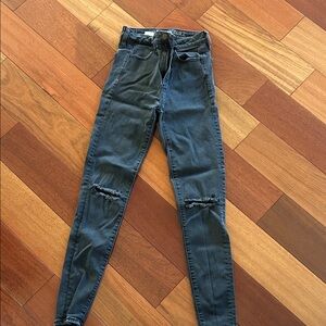 American Eagle Outfitters Women's Dark Gray Skinny Jeans